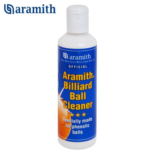 Чистящее средство  Aramith “Billiard Ball Cleaner”
Чистящее средство для шаров (производство Бельгия), специально разработано для шаров. Чистящее средство содержит ваши шары отполированными и блестящими в течение многих последующих лет. Имеет также антистатический эффект.
Естественное загрязнение шаров вносит заметное искажение (за счет повышенного трения) в траекторию раската шара и влияет на траекторию отскока шара при соударении с битком. Очистка шаров с помощью "Aramith ball cleaner" гарантирует полное восстановление их игровых качеств. Рекомендуется использовать после каждой игры.
Инструкция к применению:
- Взболтать бутылку
- Нанести чистящее средство на шар
