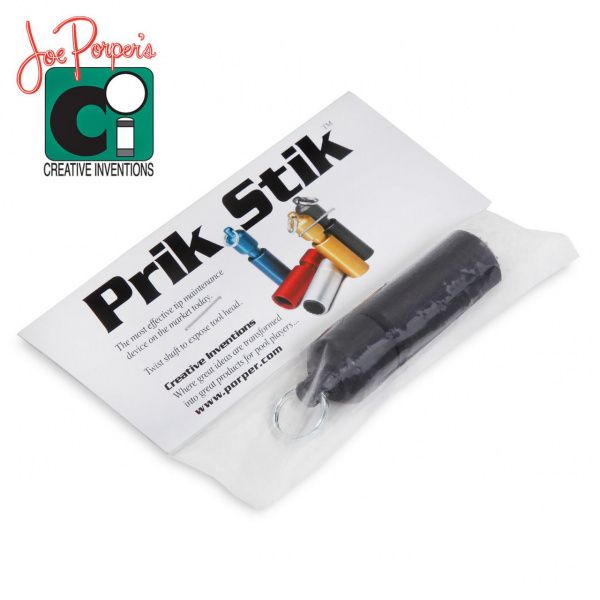 Брелок-инструмент для обработки наклейки "Joe porper`s prik stik"  чёрный, для бильярдного кия
